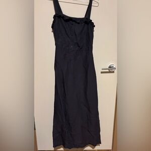 Able Black Linen Dress